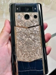 METAVERTU 2 Generation Custom Golden Carved Floral Decoration with Alligator Black